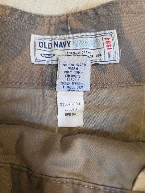 Y2K 04' Old Navy Womens Camo Pleated Micro Mini Skirt Sz 12 100% Cotton - Picture 4 of 6